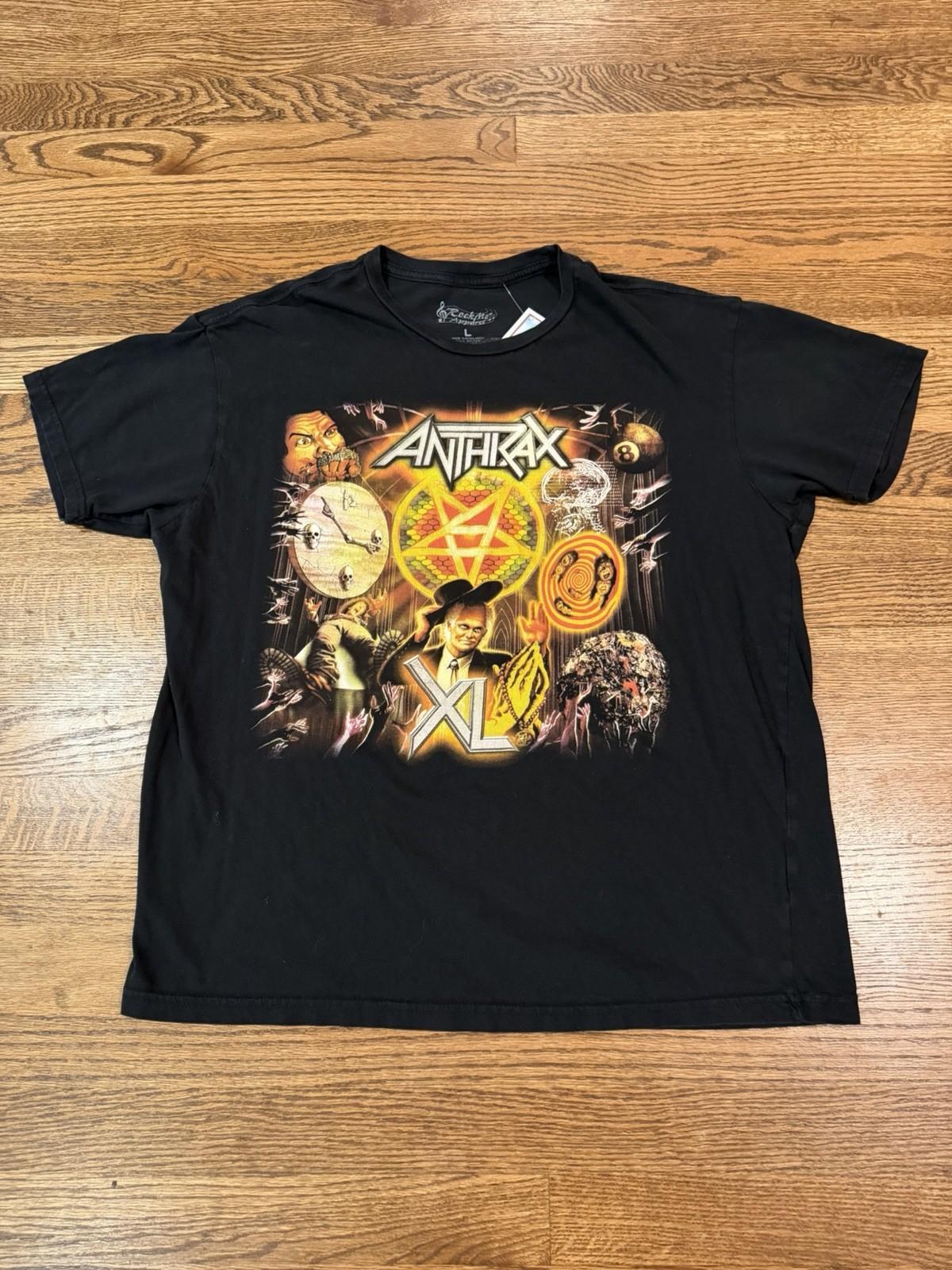 Anthrax Concert Tour Band 2021 Rock Metal Tshirt Size Large Unisex T-Shirt S