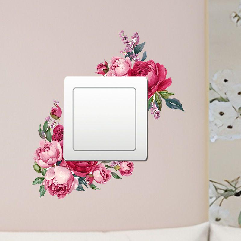 Rose Universal Switch & Socket Wall Decoration Sticker