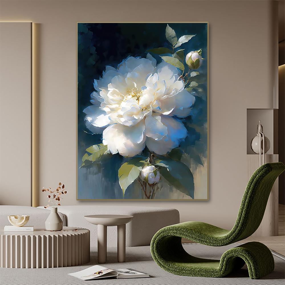 Big Flower Oil Paintings Print On Canvas Living Room Wall Art Decor Prints Modern Design Floral Posters Artwork