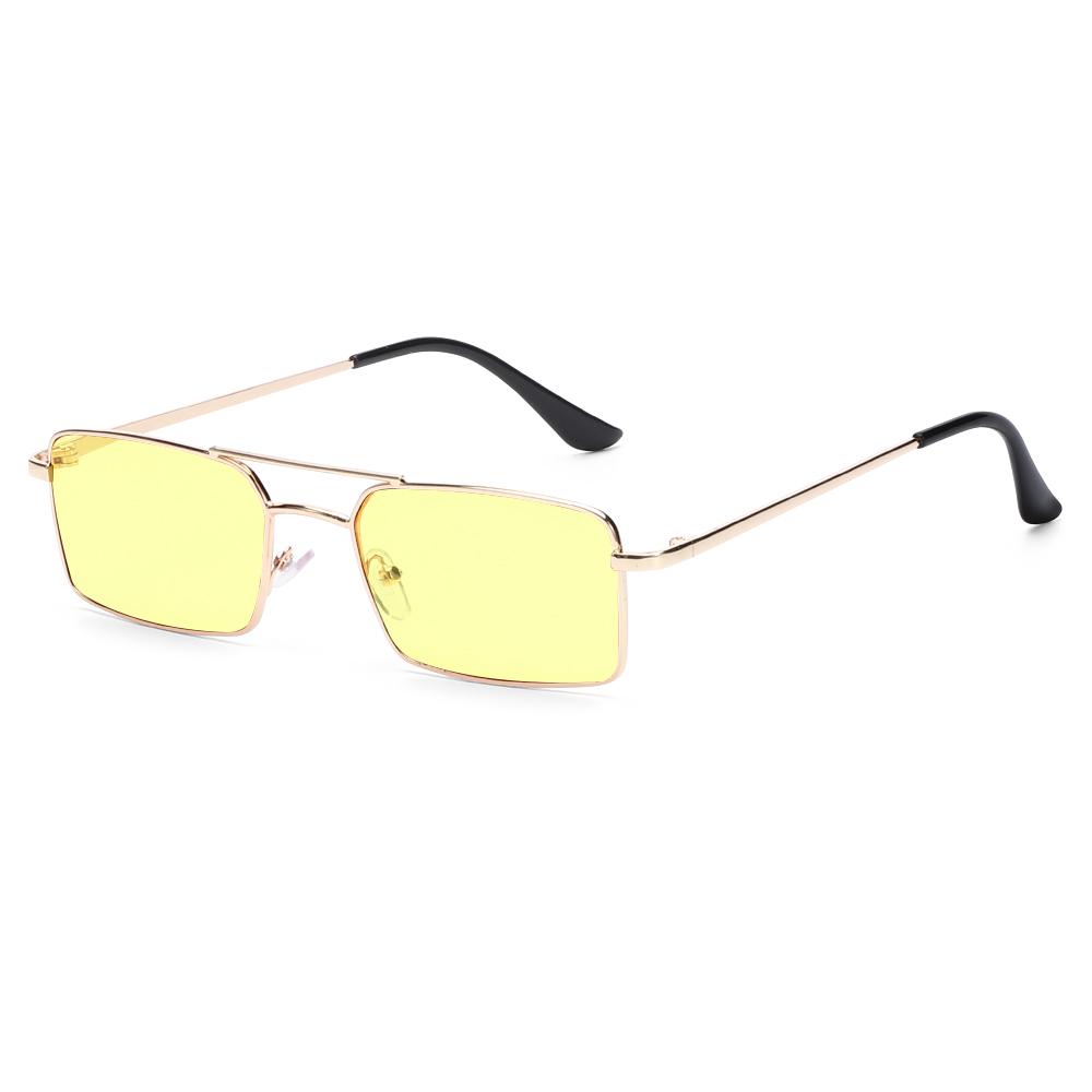 1PC Unisex Rectangle Sunglasses  New Ocean Lens Candy Colors Retro Classic Fashion Small Metal Eyewear Vintage Glasses