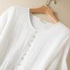 Women White Beach Dress Solid Summer A Line Half Sleeve Shirt Dress Casual Loose Pocket Sundress Holiday Baggy Long Robe