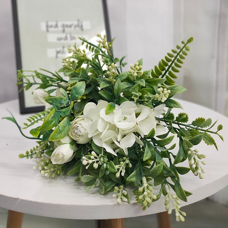 

Flower Bud Small Fruit Combination Flower Simulation Flower Green Leaf Plant Wedding Hand Home Decoration Artificial Flower