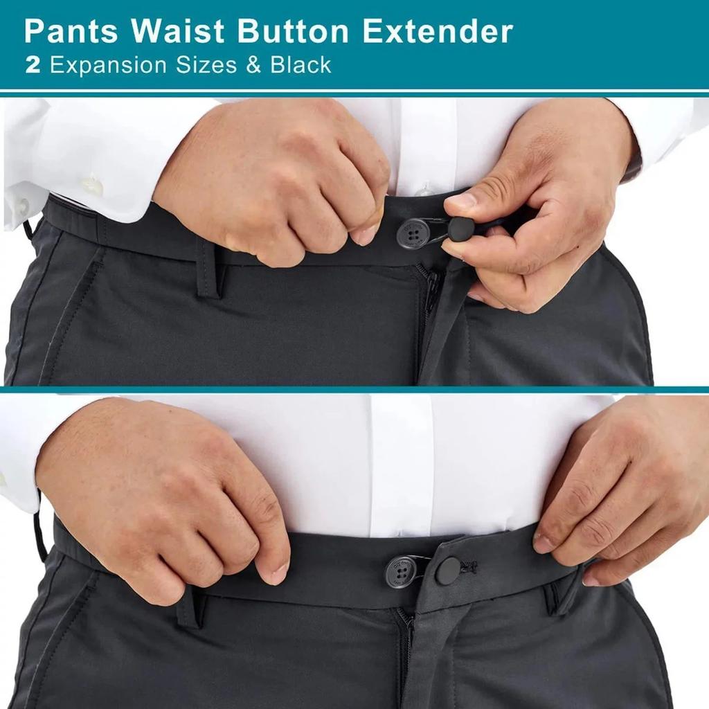 12PCS Button Extenders For Jeans Pants Button Extender Waist Extenders For Pants For Women For Men No Sewing Instant Waistband Extension
