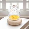 Clear Glass Coin Bank Small Gold Bean Bank Clear Gold Bean Container Cat Shape Saving Jar for Bookshelf Display Stand Wishing