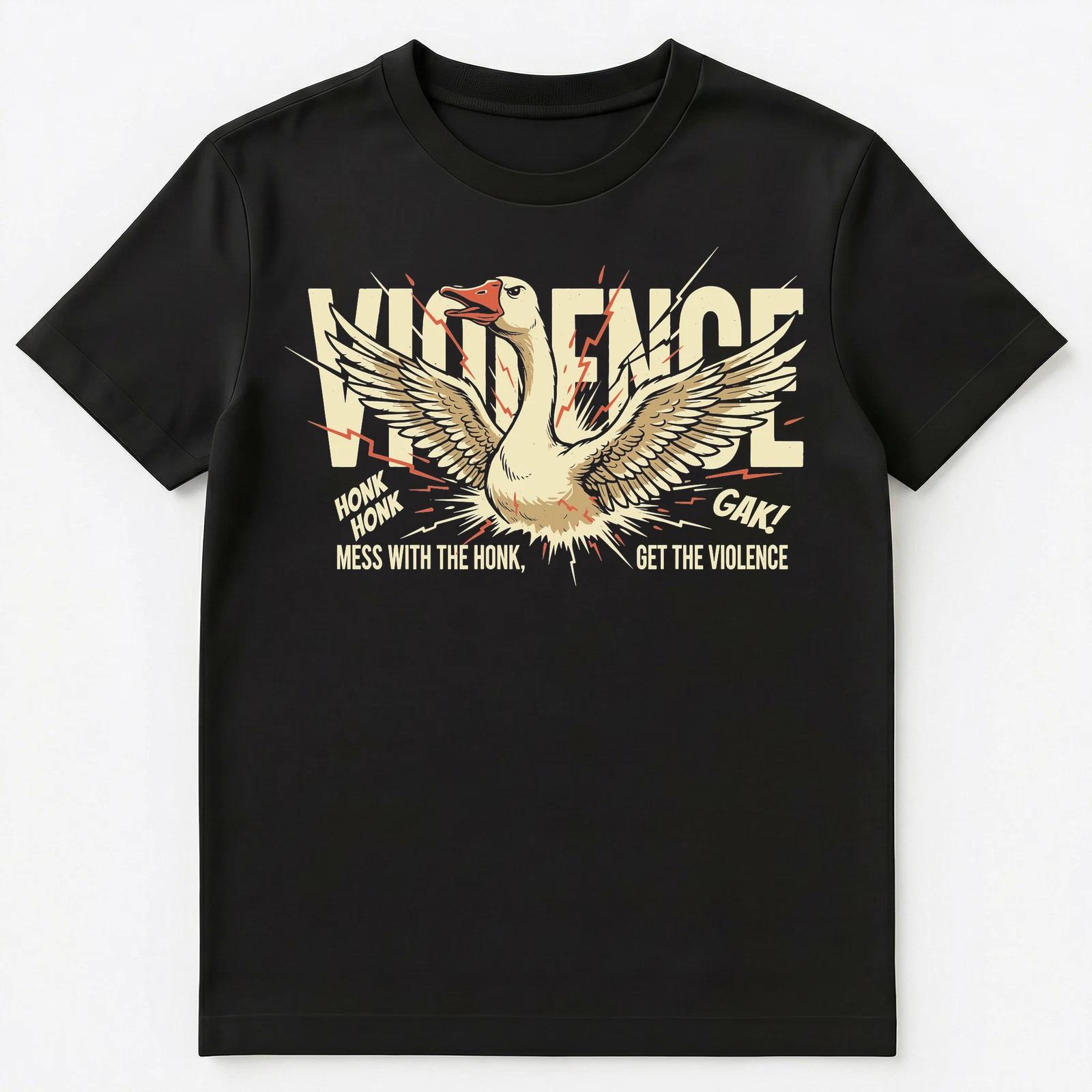 Goose Enthusiast Aggressive Honk Humor Animal Lover Unisex T-Shirt L