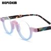 FONEX HEPIDEM Acetate Eyeglasses Frame Men New Round Brand Design Glasses Women Retro Vintage Eyewear Japanese Spectacles 9356