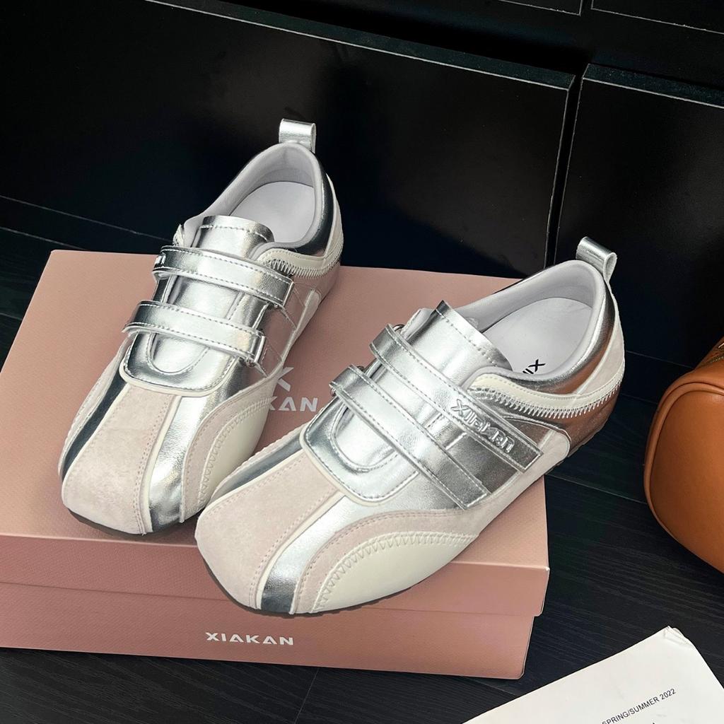 Velcro Sports Mary Jane Shoes Women's 2025 Summer New Niche Flats Versatile Casual Forrest Training Shoes