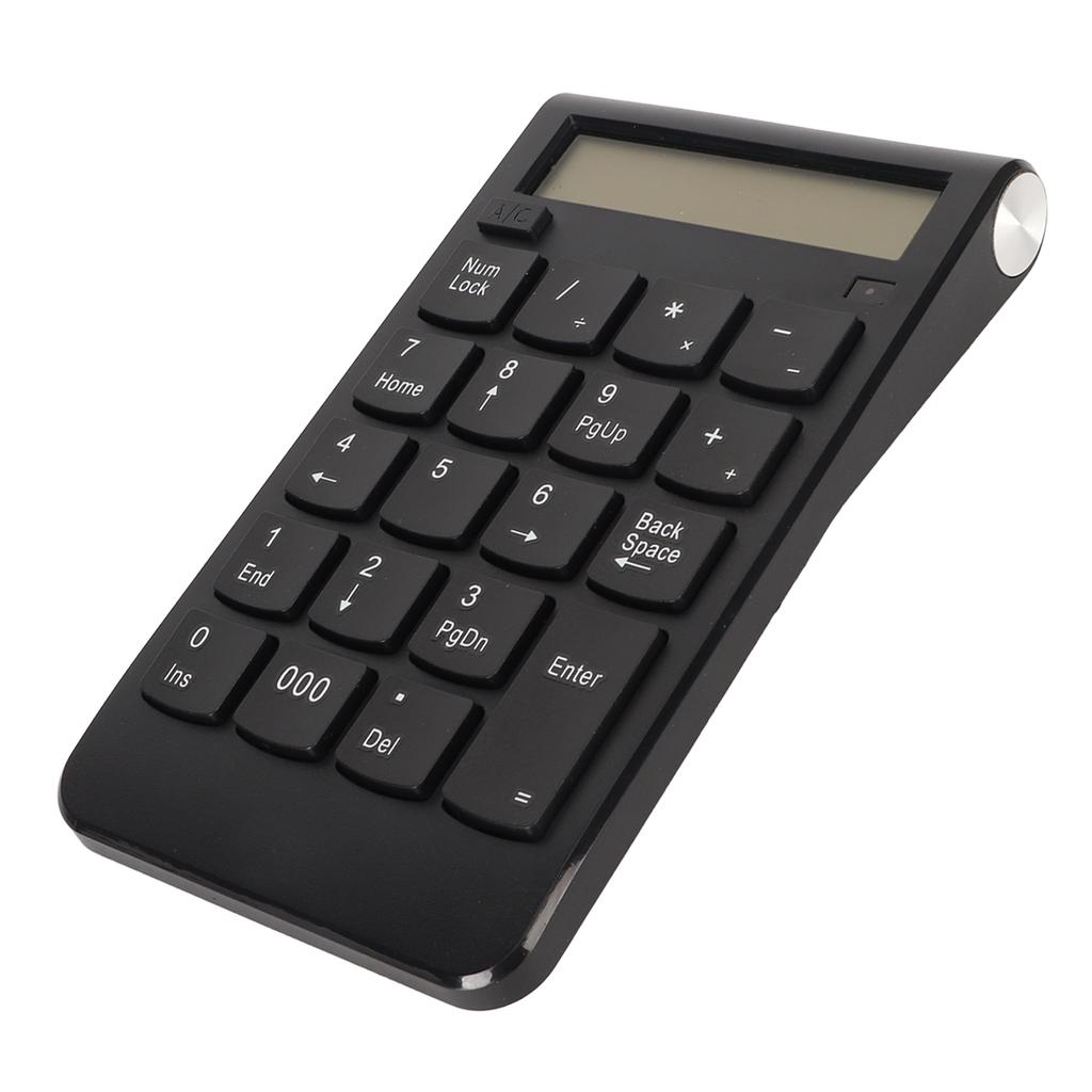 2.4G Numeric Keypad with Screen U Shaped Keys 32.8ft Effective Distance Low Noise USB Number Pad for Laptop PC