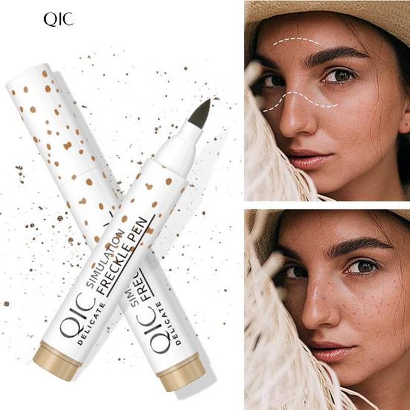 Smudge Proof Freckle Pen Waterproof Portable Brown Soft Sunkiss Dot Spot Pen for Unisex