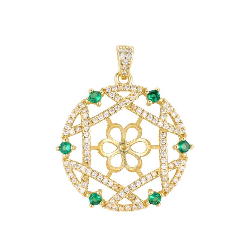 Micro-Paved Full Diamond Pearl Pendant with Zircon Accents