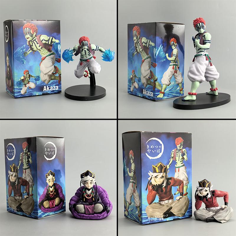 Demon Slayer Kimetsu No Yaiba Akaza Battle Douma Anime Figure Pvc Exquisite Model Desk Ornaments Collection Gift For Manga Fans