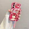 Japanese and Korean Cute Cartoon DIY Oppo A94 Mobile Phone Case: A8 Anti-Fall F17 Soft Shell with Printed Chain, Foreign All-Inclusive.