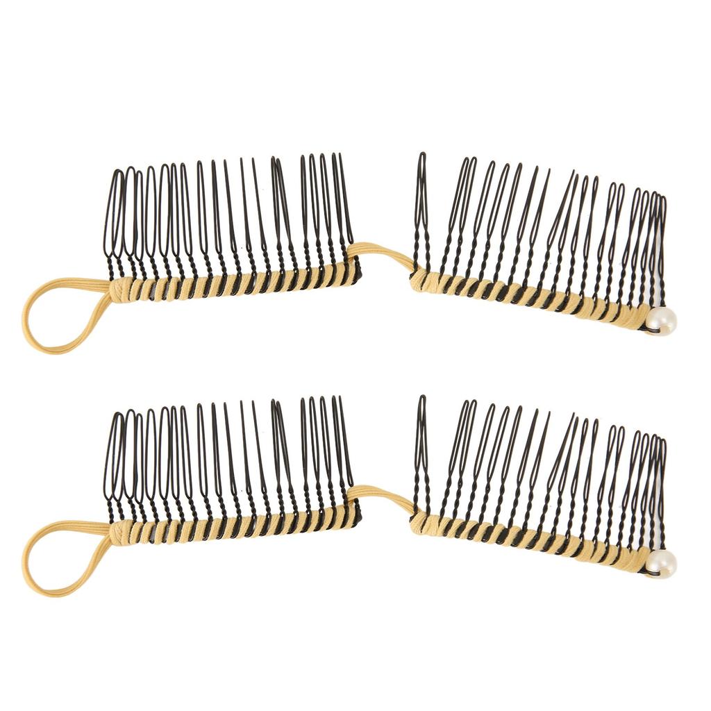 2pcs Banana Hair Clips Fashionable Stretchy Vintage Clincher Comb Tool for Women Thick Wavy Curly Hair