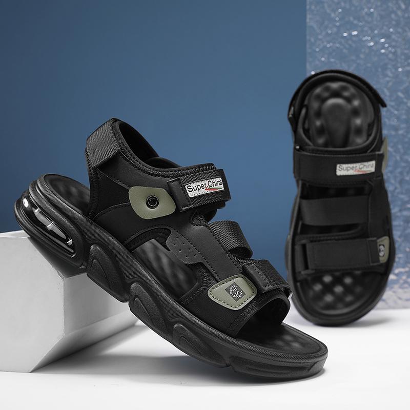 Fashion Mens Open Toe Sports Sandals Summer Outdoor Breathable Beach Shoes Casual Slippers Soft Bottom Thickening Comfortable Non-slip