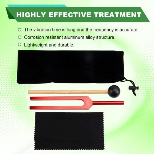 Leksewte 432 Hz Tuning Fork, Healing Sound for Healing Therapy and Yoga, 423hz Aluminum Alloy Tuning Fork, Red