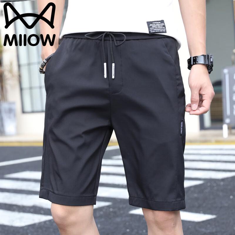 MiiOW Men s Summer Casual Straight-Leg Shorts 36