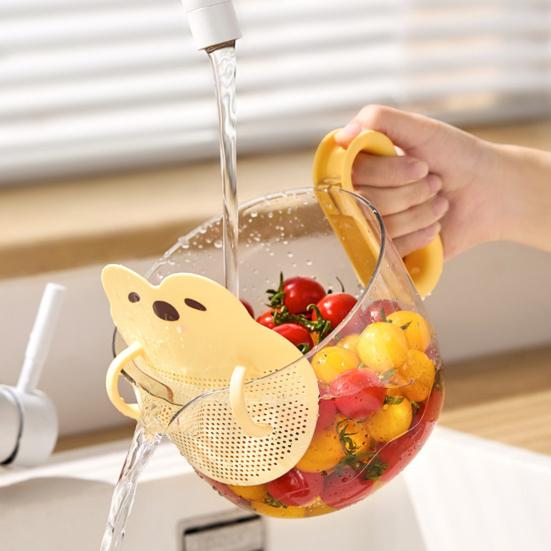 Egg Beating Cup with Handle And Filter Plate Plastic Measuring Cup for Cooking And Baking Kitchen Supplies