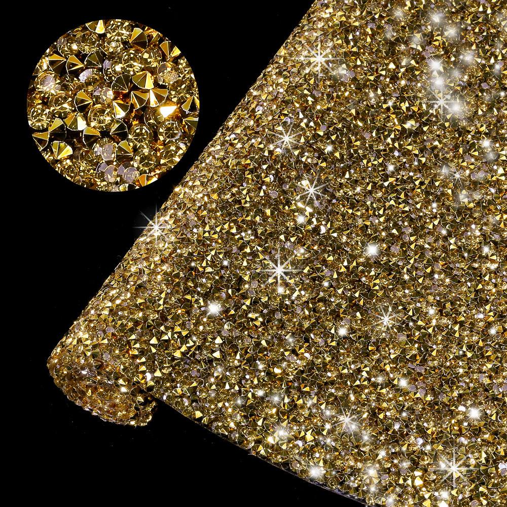 VC 20*24cm *40 Self-Adhesive Glass 3D Eco-Friendly Rhinestone Flatback 14 Facets Strip Sticker DIY Accessories Phone