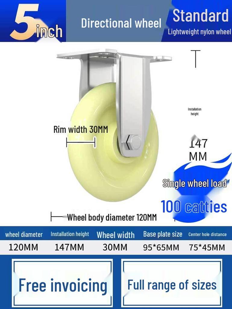 Heavy-Duty Swivel Casters with Brakes for Carts & Hand Trucks - Available In 3, 4, and 5 Inches