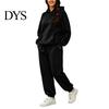 Gym Workout Clothing Women's Two Piece Tracksuit Set, Long Sleeve Hoodie & High Waisted Soft Set Joggers Sweatpants, Casual Sportswear Matching Outfit