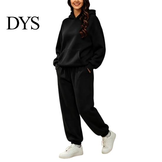 Gym Workout Clothing Women's Two Piece Tracksuit Set, Long Sleeve Hoodie & High Waisted Soft Set Joggers Sweatpants, Casual Sportswear Matching Outfit
