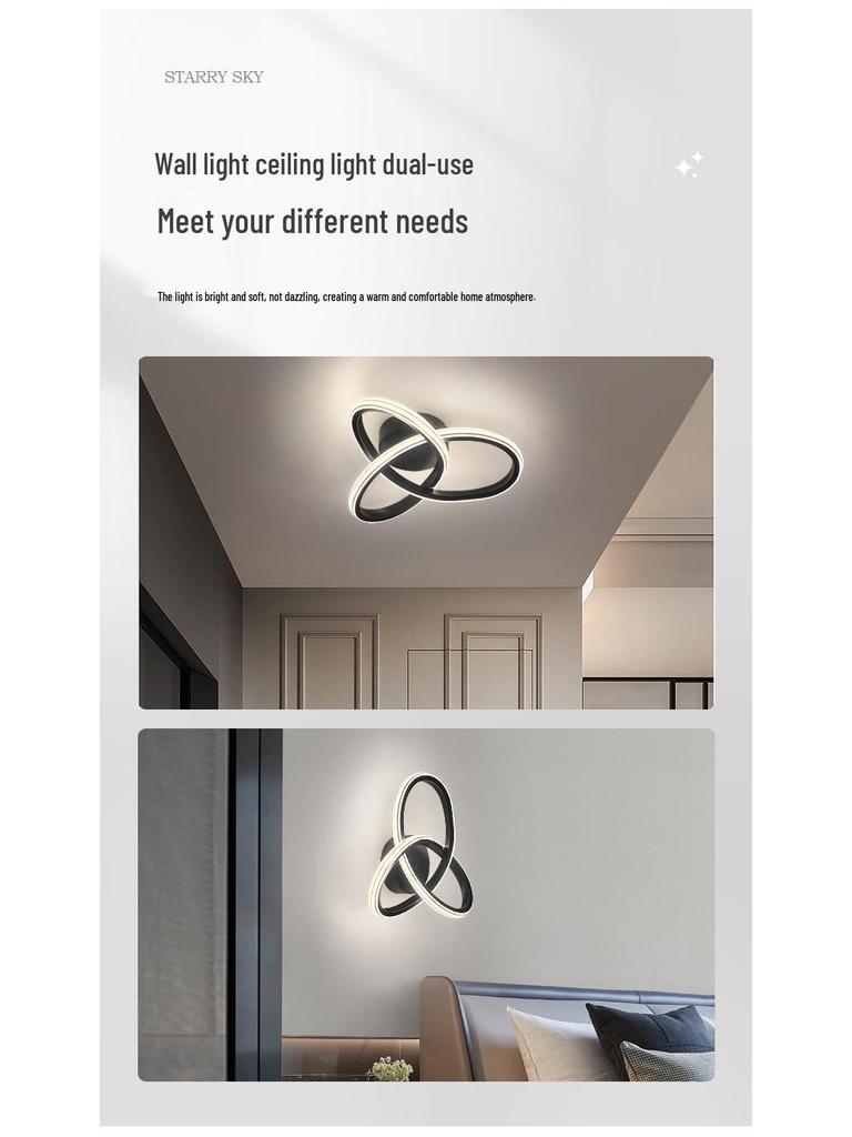 Nordic Minimalist Ceiling Light for Entryway or Corridor