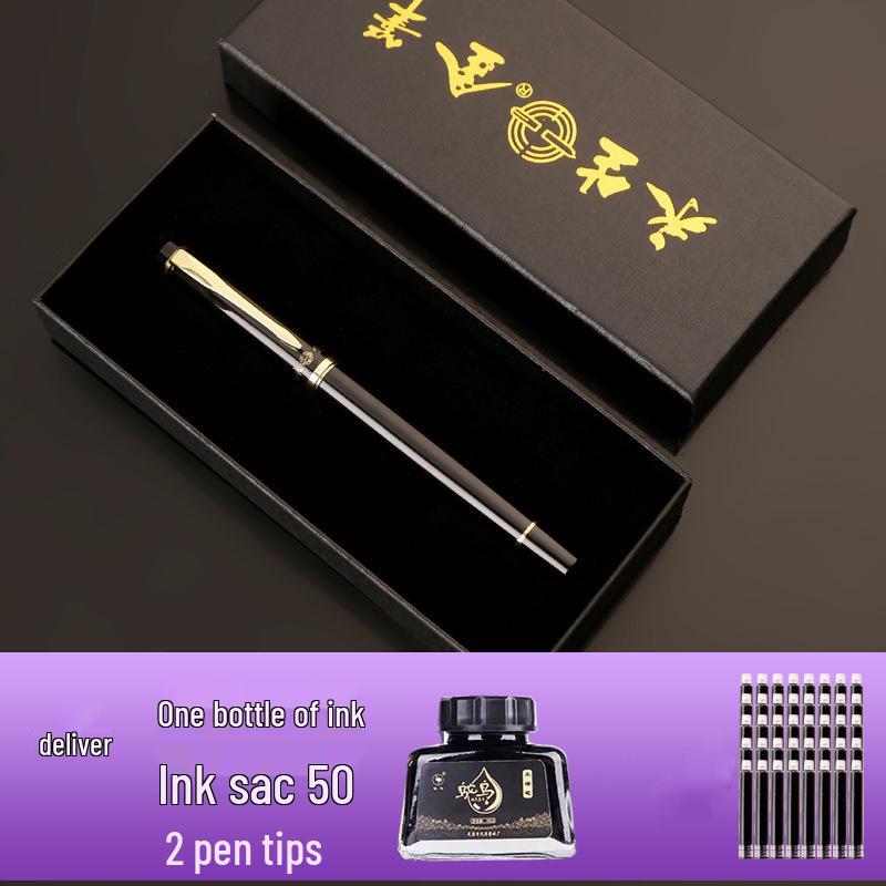 Handmade Curved Tip Calligraphy Fountain Pen for Students and Adults - Perfect for Writing and Character Practice
