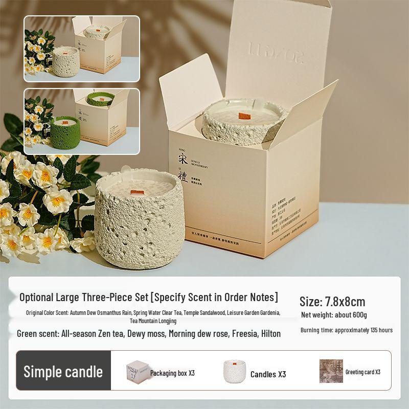 Luxury Cement Cup Aromatherapy Candle: Long-Lasting Fragrance and Elegant Ornament for a High-End Ambiance, Perfect Birthday Gift