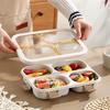 Wheat Straw Bento Box With Three Compartments For School And Office Lunches Nonmicrowave Safe