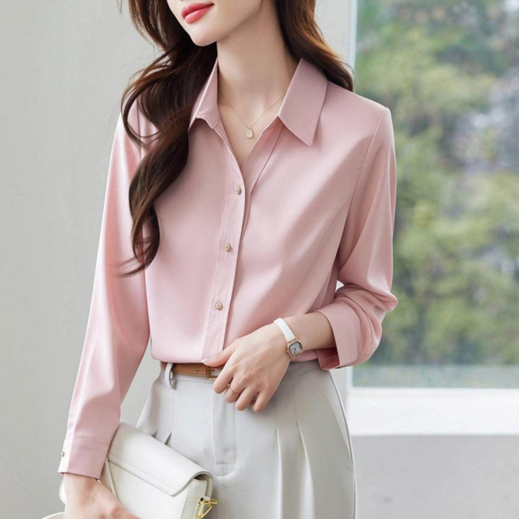 Elegant Temperament Long-sleeved Shirt for Women