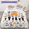 1PC Friends Theme Bedding Quilt Set Quilt Cover Pillowcase Home Decoration Birthday Gift (1 * Duvet Cover + 2 * Pillowcase, Without core)A8