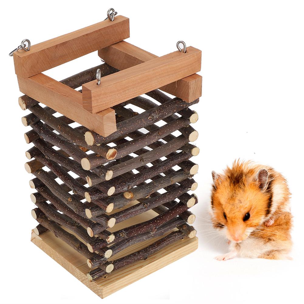 Wooden Hay Crib Rack Grass Frame Feeder Manger Guinea Pig Chinchilla Rabbit Pet Supplies