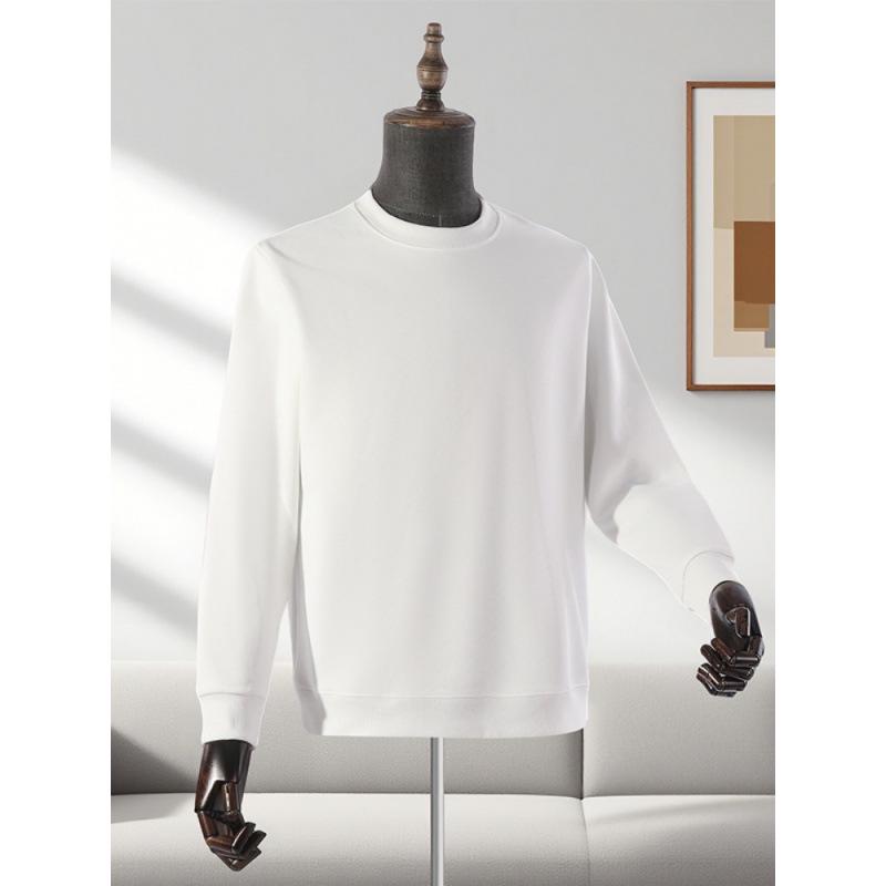 Men's Autumn 320g Round Neck Embroidered Hoodie with Korean Style Print Logo