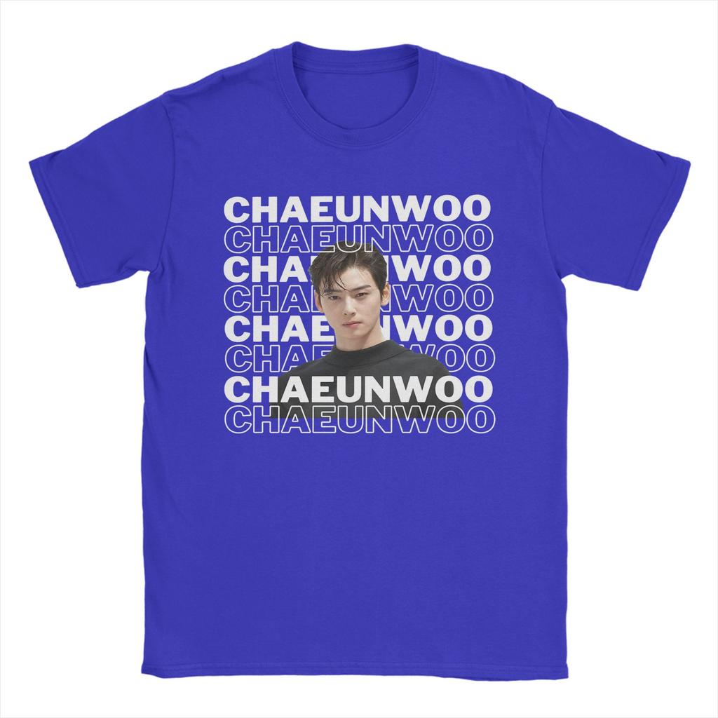 ASTRO Cha Eun Woo T Shirts Men's  Cotton Novelty T-Shirt O Neck  Tee Shirt Short Sleeve Clothing New Arrival