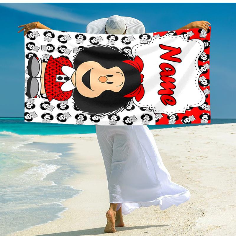 Personalized Customized Proof Beach Towel with Mafalda Pattern - Soft, Absorbent,quick-drying,perfect Swimming,camping&bathing