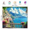 1 piece of Amalfi Coast Italian landscape background, perfect for families, gatherings, and themed spaces