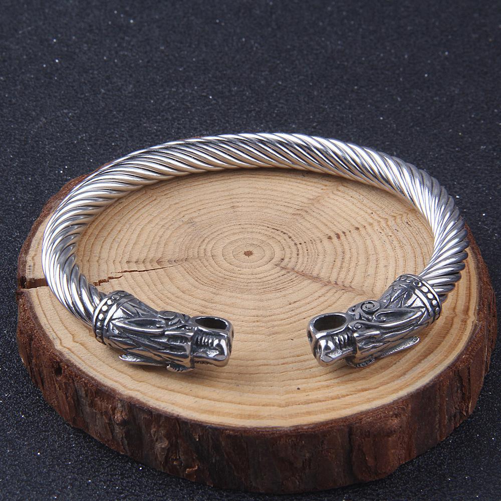 

Браслет-манжета Viking Odin Raven из нержавеющей стали, аутентичный скандинавский аксессуар для мужчин и женщин