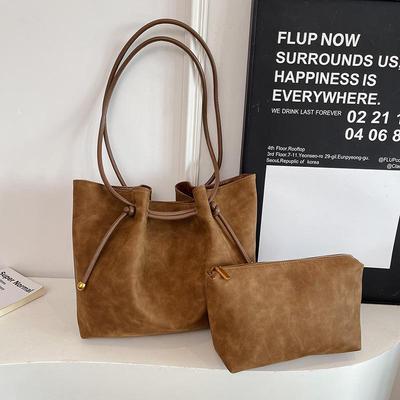 Women's Retro Fashion Large-Capacity Cross-Border Tote - 2025 Autumn/Winter Single Shoulder Bag, Mother-Child Design