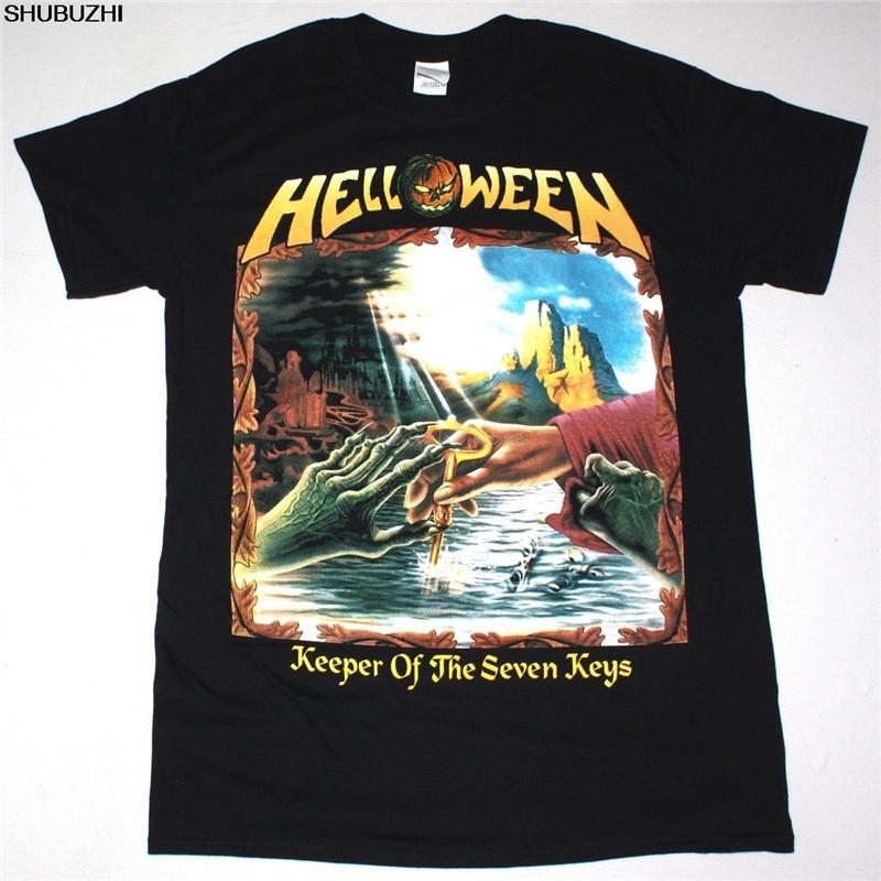 Helloween Keeper Of The Seven Keys Part Ii Heavy Metal Kiske Nuova Maglietta Nera Sbz4253