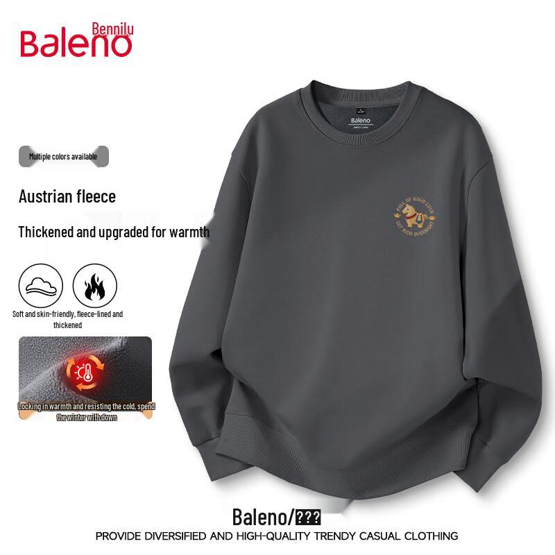 Baleno Men's Thickened Warm Pullover Sweatshirt