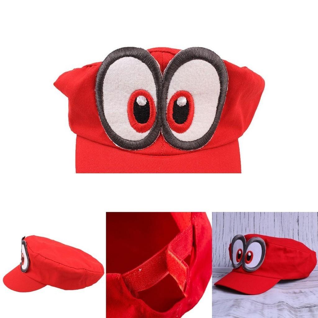 Cappellino Super Mario Odyssey Unisex Cappellino da Baseball Rosso Accessorio Costume Cosplay Per Adulti e Bambini
