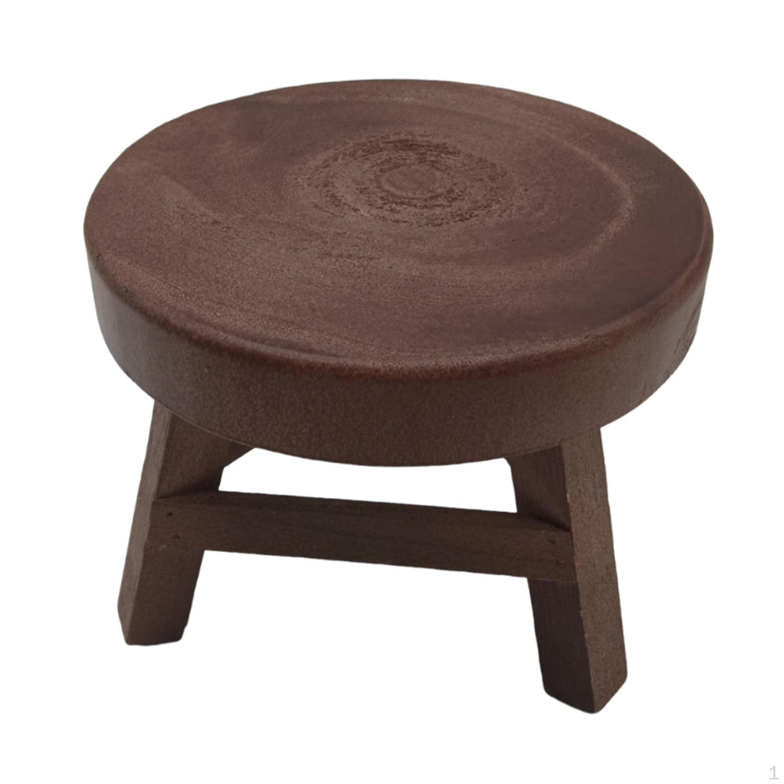 

Деревянная подставка-табурет для растений, круглая, прочная, современная, декоративная, в деревенском стиле, подставка-держатель для горшка для дома