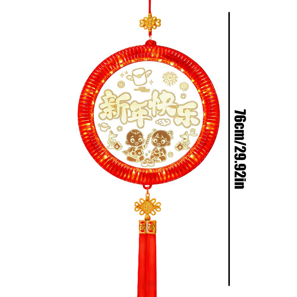 2026 Год Лошади Светодиодный Декоративный Подвес Китайский Новый Год Подвесные Украшения Для Окон Автомобиля Подоконника Спальни