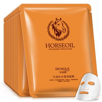 Feuchtigkeitsspendende Gesichtsmaske mit Pferdeöl, feuchtigkeitsspendende, nährende Ölkontrolle, Anti-Akne-Gesichtsmasken, Hautpflege-Peeling-Maske, 30 g