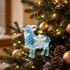 Christmas Ornament Gift Ideas Sheep Hanging with Snowflake Decor, 2D Flat Acrylic Pendant Festive for Family Rope Holiday Tree Party Supplies Home And