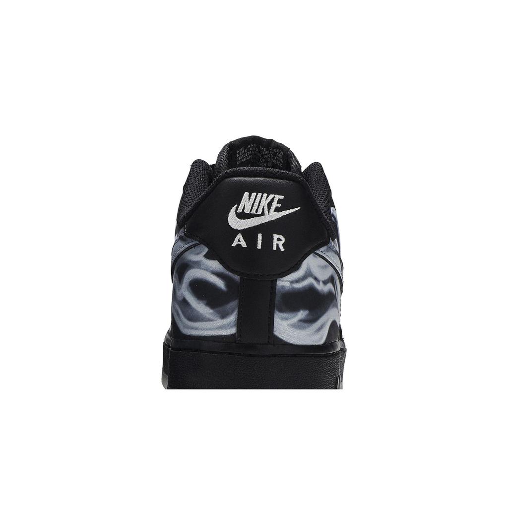 Nike Air Force 1 '07 QS 'Black Skeleton' (Unisex) Black / Black / Black Skateboard Shoes BQ7541 001