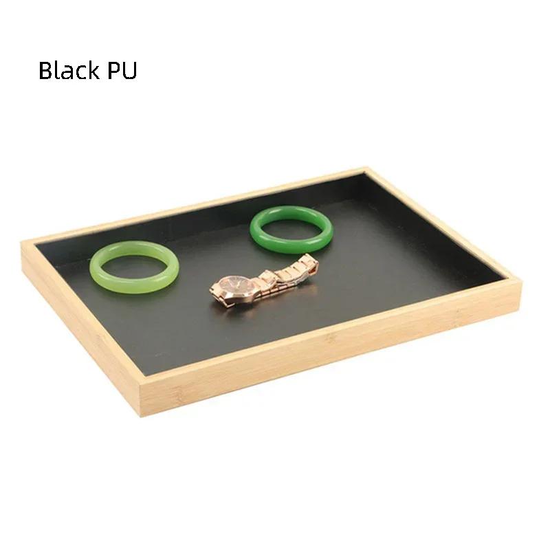 

Jewelry Tray Bamboo Storage Ring Earring Necklace Bracelet Pendant Jewelry Display Organizer Tray For Drawer 35*24cm