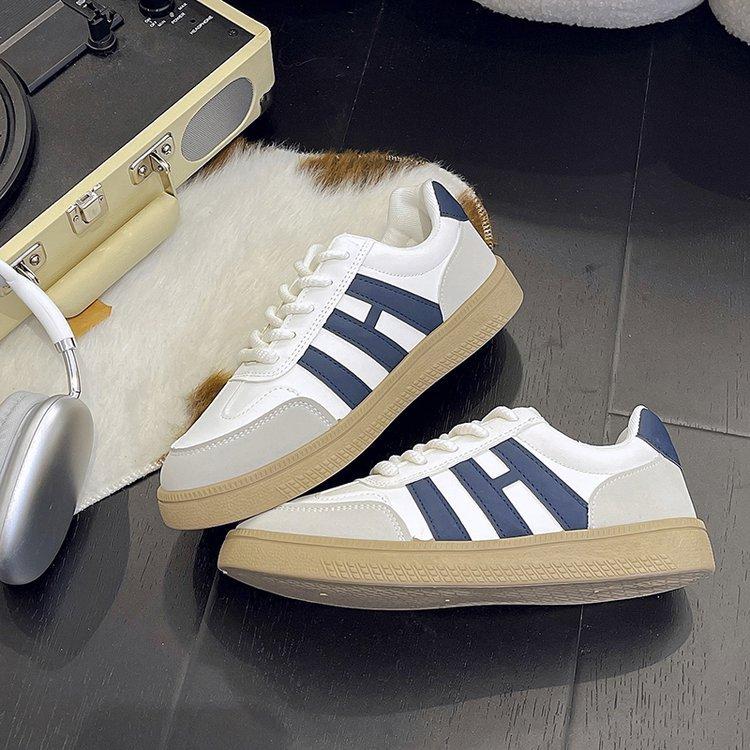 

Мода 2025 Новые дизайнерские повседневные кроссовки для женщин Весна Осень Шнуровка Светлая цветовая гамма Обувь для скейтборда Женские Высокое качество Zapatos Mujer 41 синий