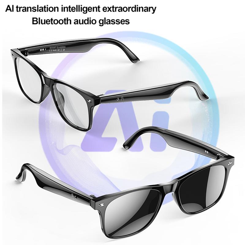 

AI Intelligent Bluetooth Translation Glasses, 134 Online Language Automatic Dialogue Translation AI прозорий