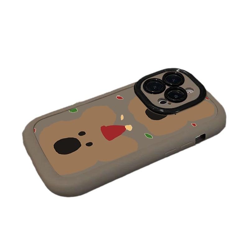 Cute Persimmon Bear Suitable for 16 Apple 15 Mobile Phone Case IPhone 14 Promax Creative Niche 13mini